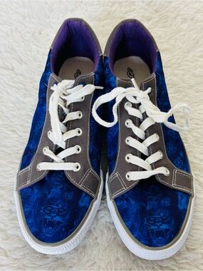 Ed Hardy Blue/White Mens Sneakers size 9.5